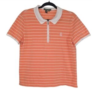 Polo Active Orange Striped Polo Shirt